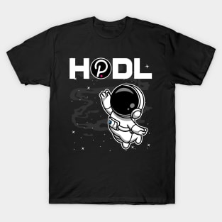 HODL Astronaut Polkadot DOT Coin To The Moon Crypto Token Cryptocurrency Blockchain Wallet Birthday Gift For Men Women Kids T-Shirt